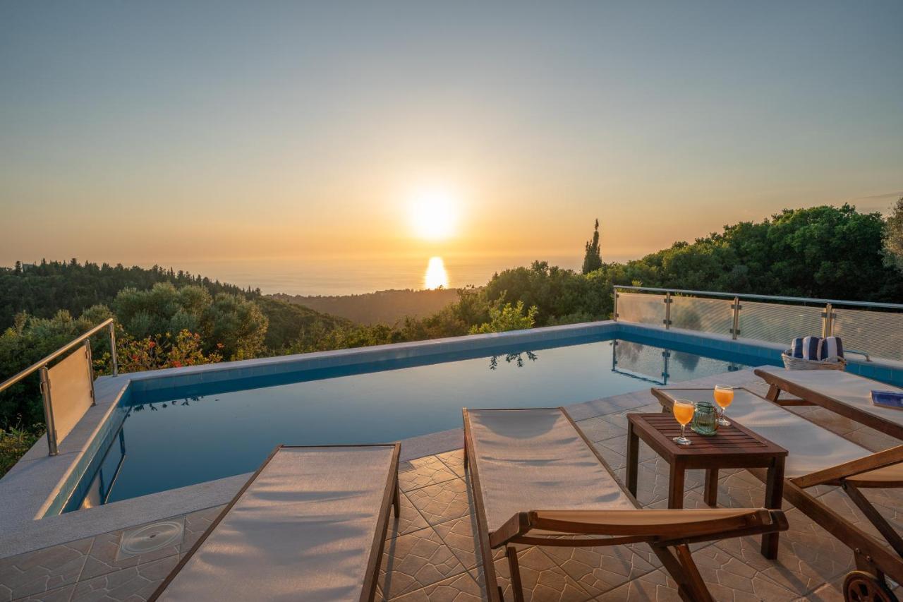 Stone Villa Eriphyle ,Private Witn Sunset View Fiskardo Buitenkant foto