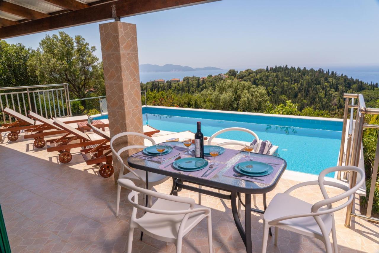 Stone Villa Eriphyle ,Private Witn Sunset View Fiskardo Buitenkant foto