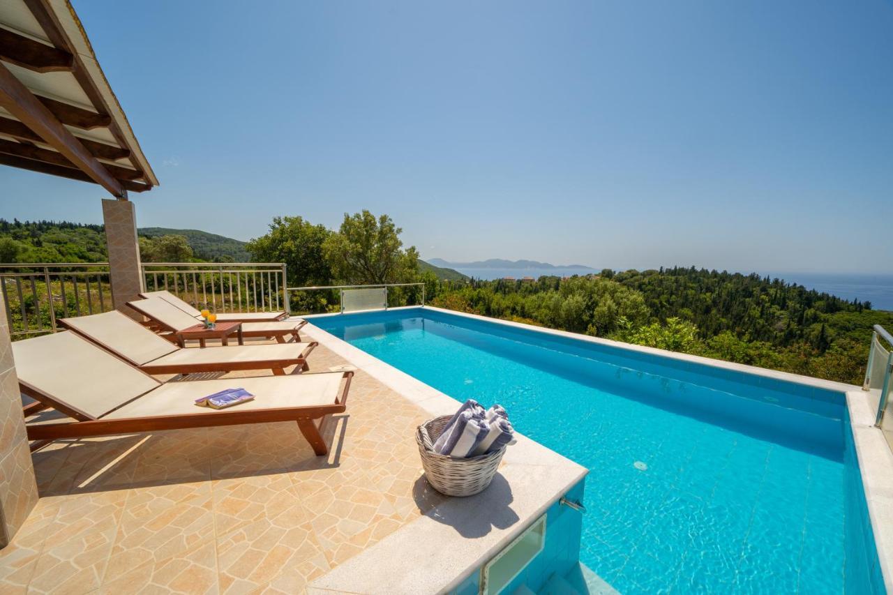 Stone Villa Eriphyle ,Private Witn Sunset View Fiskardo Buitenkant foto
