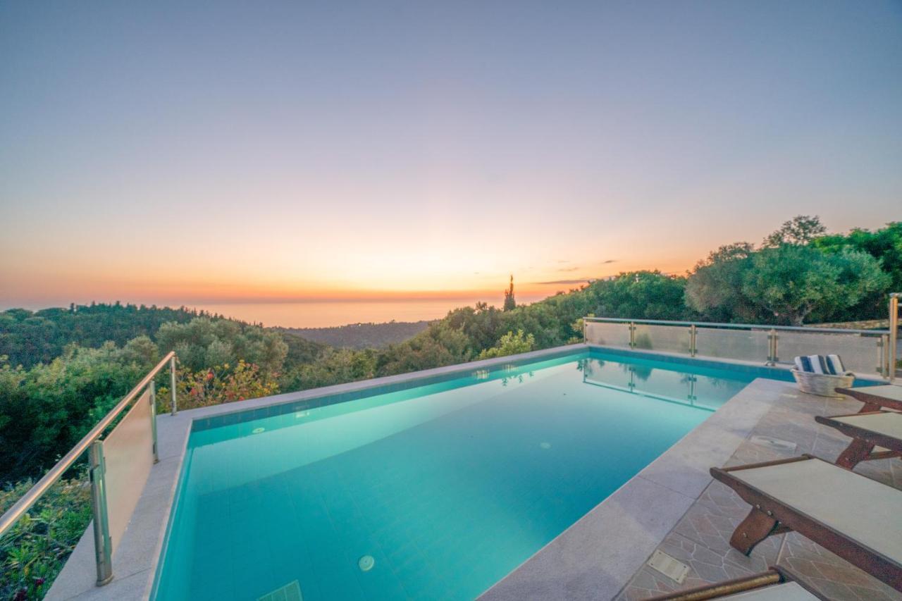 Stone Villa Eriphyle ,Private Witn Sunset View Fiskardo Buitenkant foto