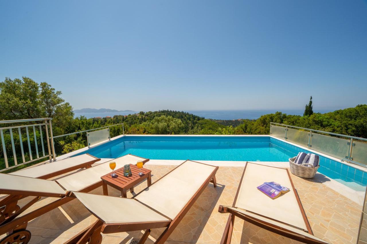 Stone Villa Eriphyle ,Private Witn Sunset View Fiskardo Buitenkant foto
