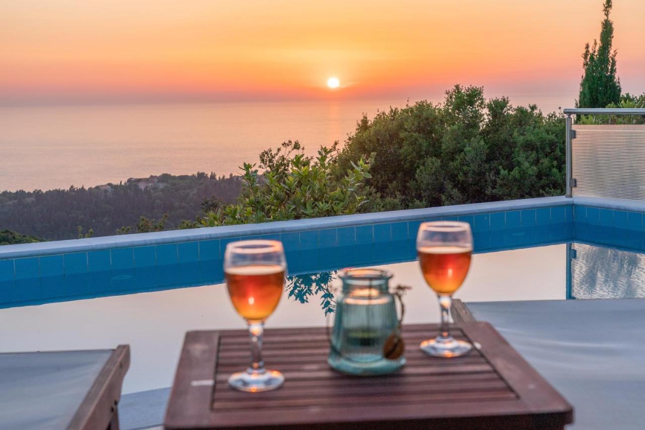 Stone Villa Eriphyle ,Private Witn Sunset View Fiskardo Buitenkant foto