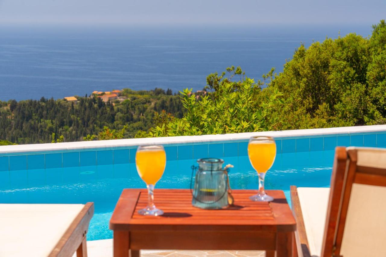 Stone Villa Eriphyle ,Private Witn Sunset View Fiskardo Buitenkant foto