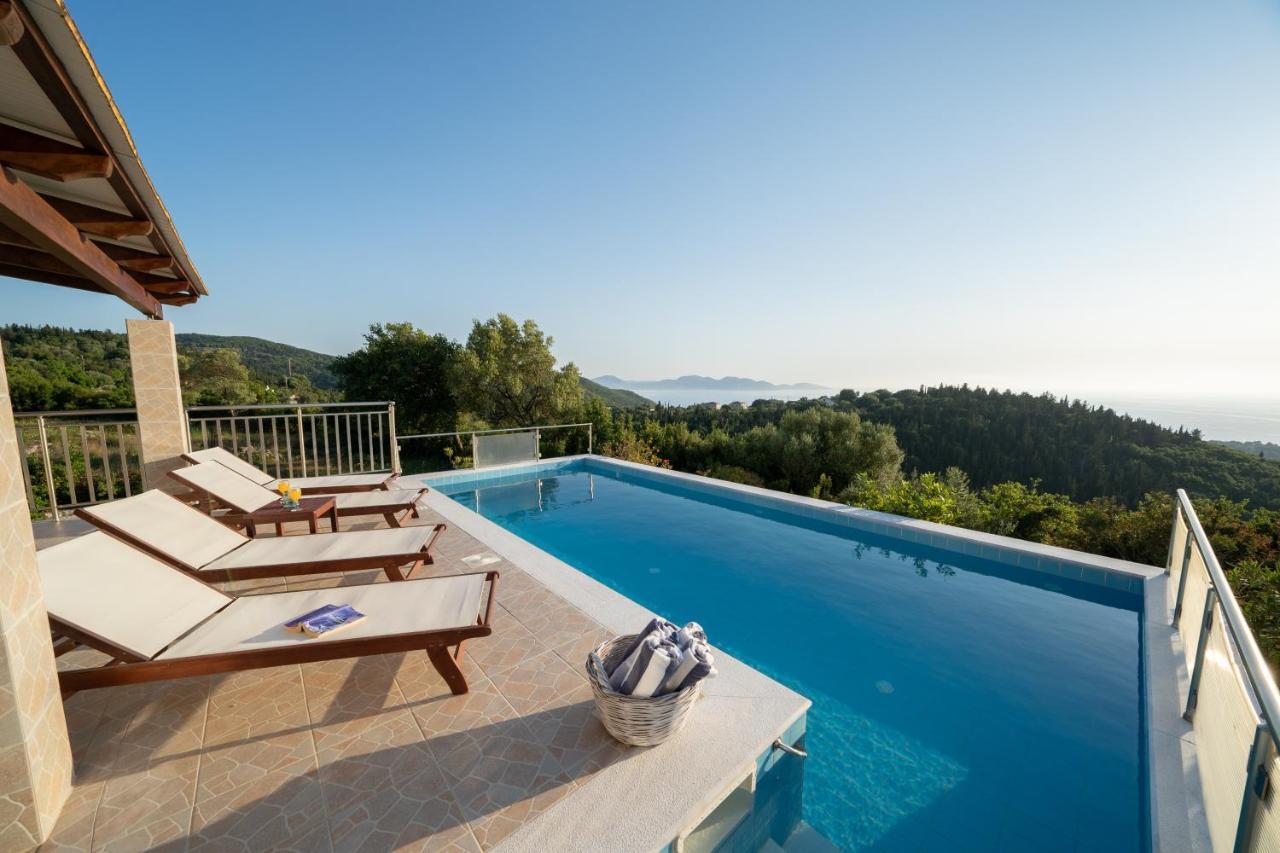 Stone Villa Eriphyle ,Private Witn Sunset View Fiskardo Buitenkant foto