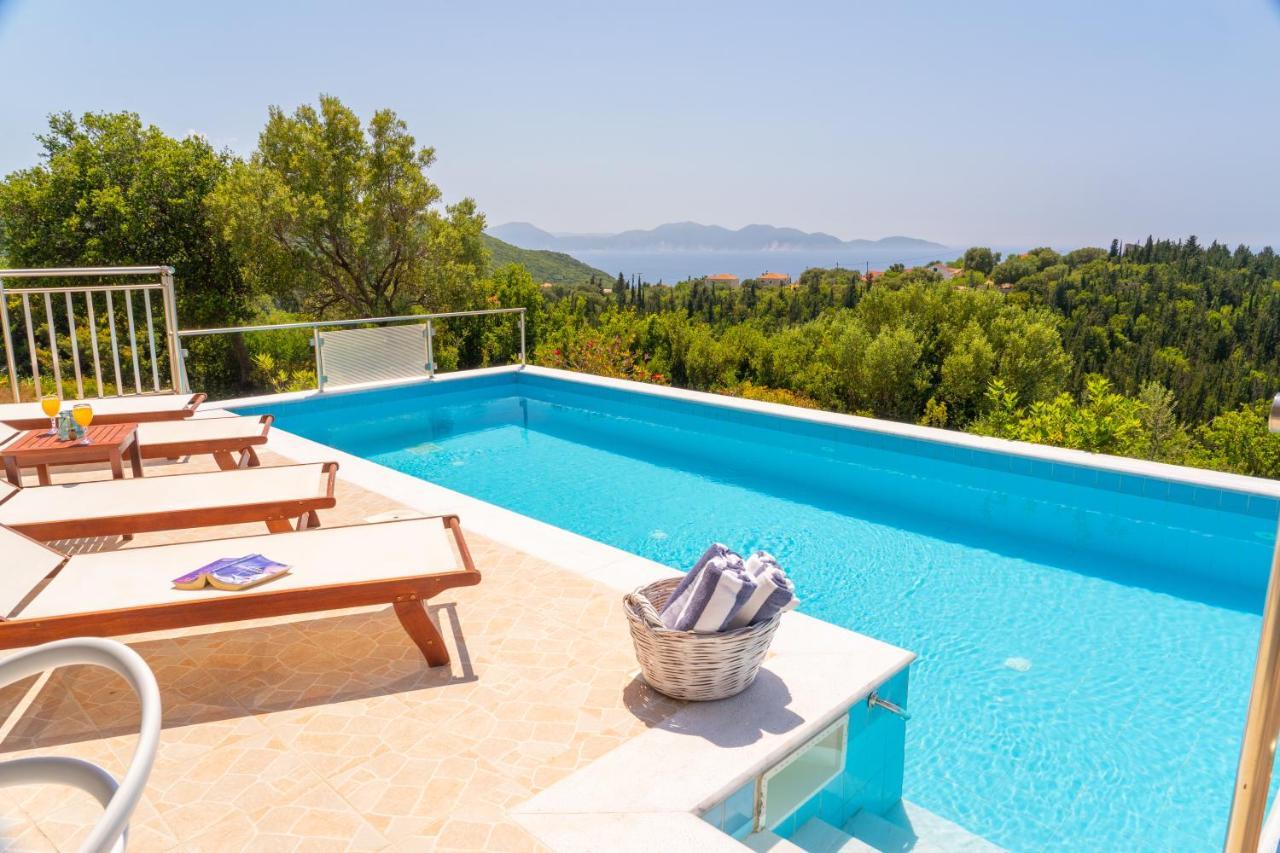 Stone Villa Eriphyle ,Private Witn Sunset View Fiskardo Buitenkant foto