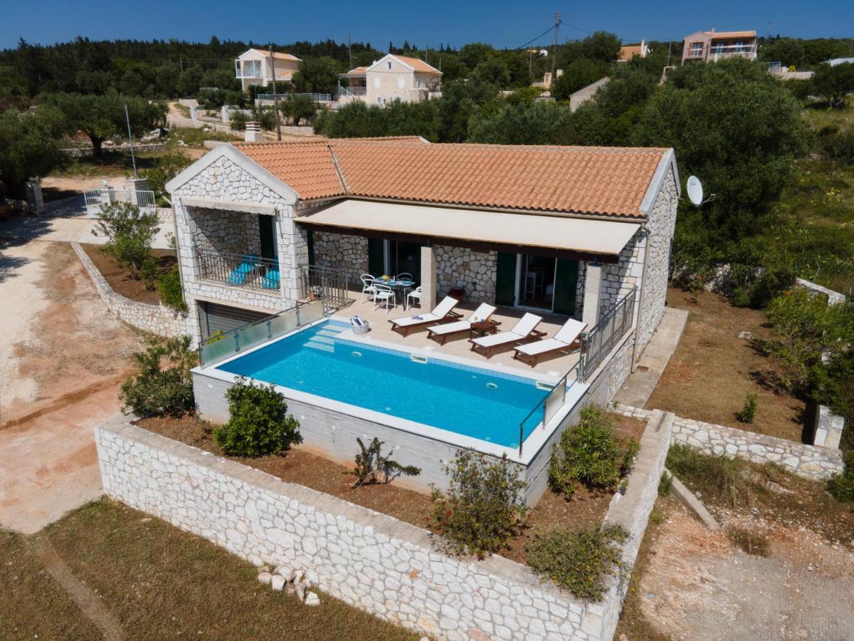 Stone Villa Eriphyle ,Private Witn Sunset View Fiskardo Buitenkant foto